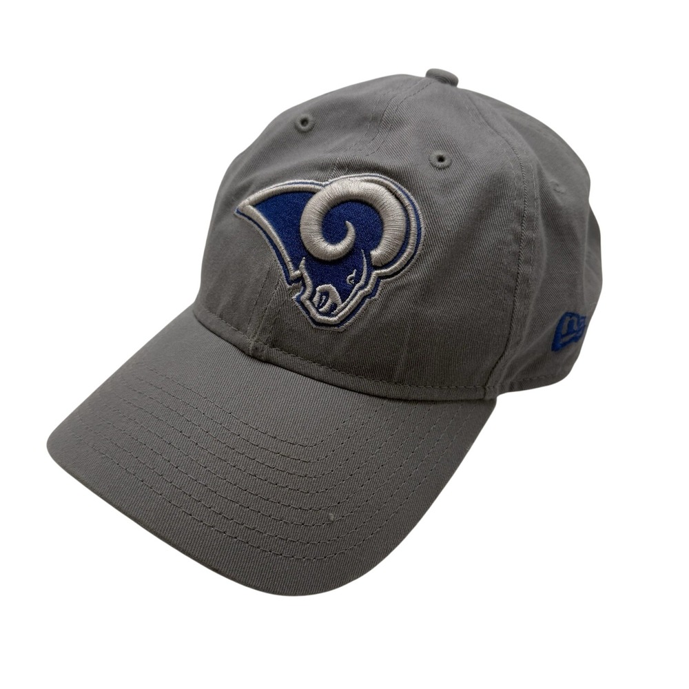 New Era 9TWENTY Hat Mens Gray LA Rams NFL‎ Embroidered Adjustable Strapback